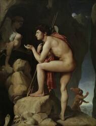 Oedipe explique l'énigme du Sphinx (Jean-Auguste-Dominique Ingres) - Muzeo.com