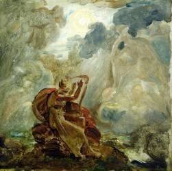 Ossian Conjures Up the Spirits with His Harp on the Banks of the River of Lora (François Gérard) - Muzeo.com