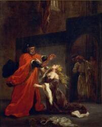 Othello, Act I, Scene 3: Desdemona at the feet of her father (Eugène Delacroix) - Muzeo.com