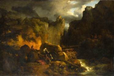 Paysage - Mort de Roland en 778 (Achille Etna Michallon) - Muzeo.com