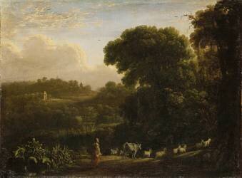 Paysage au soleil couchant (Claude Gellée) - Muzeo.com
