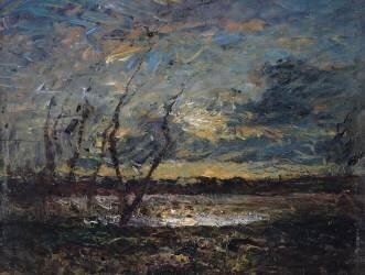 Paysage aux abords de Crémieu (François-Auguste Ravier) - Muzeo.com
