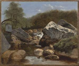Paysage aux rochers (Auvergne) (Théodore Rousseau) - Muzeo.com