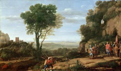Paysage avec David à la grotte d'Abdullam (Claude Gellée) - Muzeo.com
