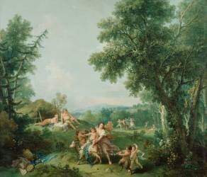 Paysage avec l'éducation de Bacchus (Francesco Zuccarelli) - Muzeo.com