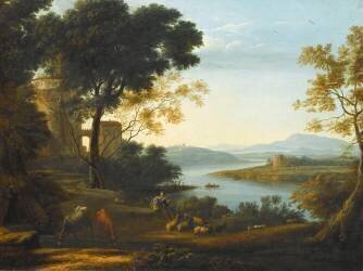 Paysage avec un berger (Claude Gellée) - Muzeo.com