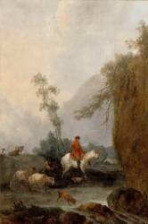 Paysage avec un cavalier suivi d'un troupeau, dit 