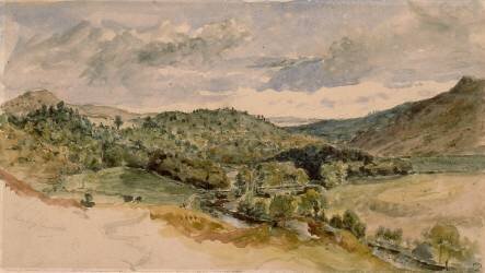 Paysage avec un petit ruisseau dans la vallée (John Constable) - Muzeo.com