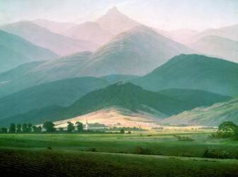 Paysage dans le Riesengebirge (Caspar David Friedrich) - Muzeo.com