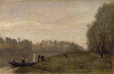 Paysage de rivière (Jean-Baptiste Camille Corot) - Muzeo.com