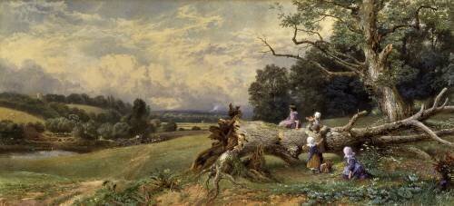 Paysage d'été (Myles Birket Foster) - Muzeo.com