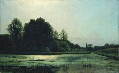 Paysage à Cernay (Emile Breton) - Muzeo.com