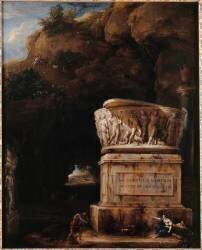 Paysage à la grotte avec sarcophage antique (1717) (Jean-François Millet) - Muzeo.com