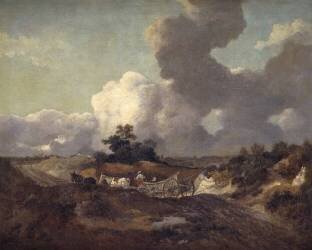Paysage ouvert à Suffolk (Thomas Gainsborough) - Muzeo.com