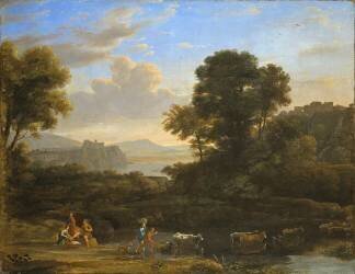 Paysage pastoral (Claude Gellée) - Muzeo.com