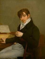 Pierre Joseph Guillaume Zimmermann (1785-1853), compositeur et pianiste, beau-père de Charles Gounod, devant son piano en 1808 (Antoine-Jean Gros) - Muzeo.com