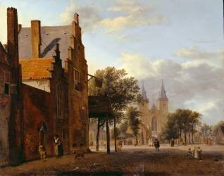 Place et église Saint-Victor à Xanten (Allemagne) (Jan van der Heyden) - Muzeo.com