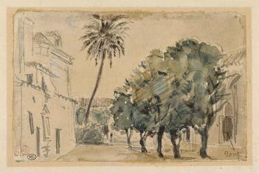 Place San Lorenzo à Séville (Eugène Delacroix) - Muzeo.com