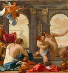 Poliphile au bain des nymphes (Eustache Le Sueur) - Muzeo.com