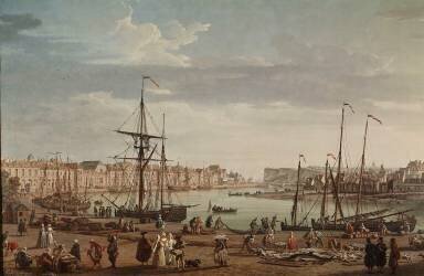 Port de Dieppe (détail) (Joseph Vernet) - Muzeo.com