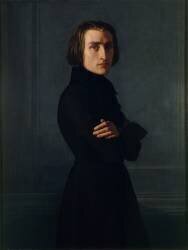 Portrait de Franz Liszt (1811-1886) compositeur et pianiste hongrois (Henri Lehmann) - Muzeo.com