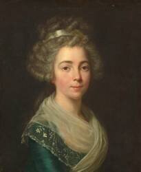Portrait de jeune femme (Antoine Vestier) - Muzeo.com