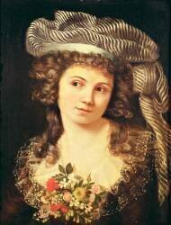 Portrait de jeune femme à la manière de Labille-Guiard (Gustave Courbet) - Muzeo.com