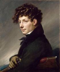 Portrait de jeune homme en chasseur (Anne-Louis Girodet) - Muzeo.com