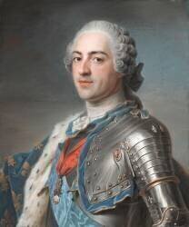 Portrait de Louis XV Le Bien-Aimé (1710-1774) en armure (Quentin de La Tour) - Muzeo.com