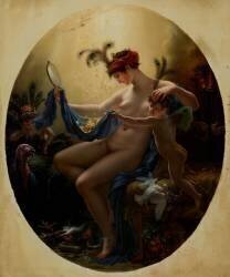 Portrait de Mademoiselle Lange en Danae (Anne-Louis Girodet) - Muzeo.com