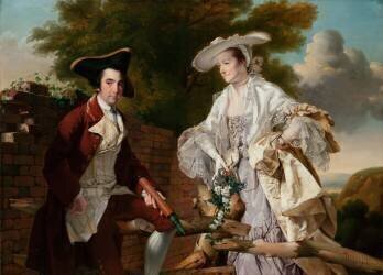 Portrait de Peter Perez Burdett et de sa première femme Hannah (Joseph Wright of Derby) - Muzeo.com