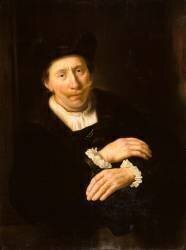 Portrait d'homme apparaissant à une fenêtre (Salomon Koninck) - Muzeo.com