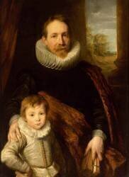 Portrait d'un père et son fils (dit aussi : Guillaume Richardot et son fils) (Antoine van Dyck) - Muzeo.com