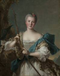 Portrait d'une femme en Diana (Jean-Marc Nattier) - Muzeo.com