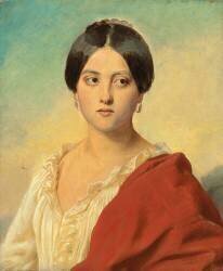 Portrait d'une femme italienne (Franz Xaver Winterhalter) - Muzeo.com