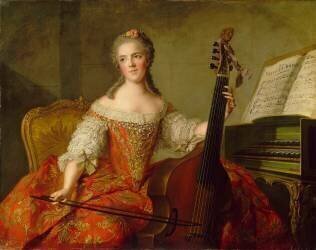 Portrait à mi-corps d'Anne-Henriette de France (1727-1752), dite Madame Henriette (Jean-Marc Nattier) - Muzeo.com