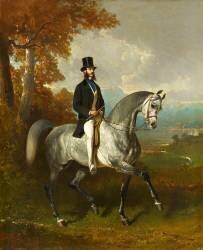 Portrait équestre du comte de Montgomery (Alfred Dedreux) - Muzeo.com