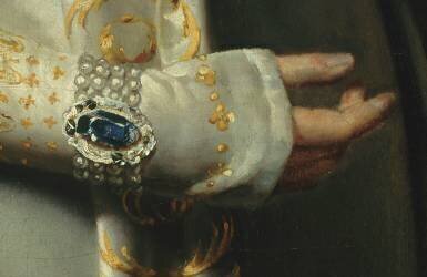 Portrait en pied de l'impératrice Joséphine (détail) (Henri-François Riesener) - Muzeo.com