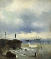Pouchkine regardant la mer Noire (Ivan Aivazovsky) - Muzeo.com