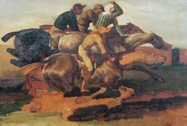 Quatre jockeys au galop (Théodore Géricault) - Muzeo.com