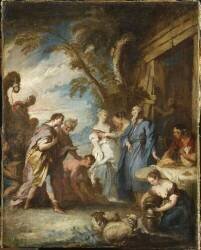 Rebecca reçoit les présents d'Abraham (François Boucher) - Muzeo.com