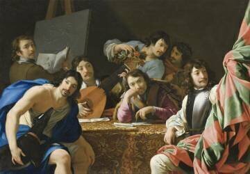 Réunion d'amis (Eustache Le Sueur) - Muzeo.com