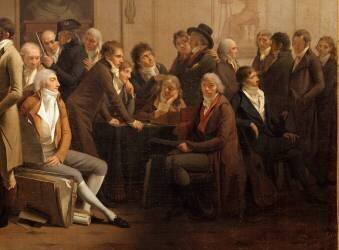 Réunion d'artistes dans l'atelier d'Isabey (détail) (Louis-Léopold Boilly) - Muzeo.com