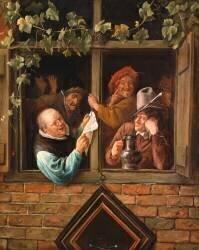 Rhétoriciens à une fenêtre (Jan Steen) - Muzeo.com