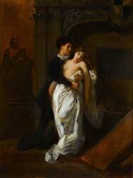 Roméo et Juliette devant le tombeau des Capulets (Eugène Delacroix) - Muzeo.com