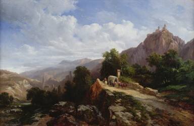 Route vers le Tyrol (Jules Coignet) - Muzeo.com