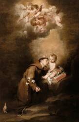 Saint Antoine de Padoue et l'Enfant Jésus (Bartolomé Esteban Murillo) - Muzeo.com