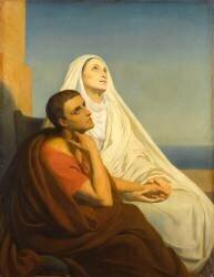 Saint Augustin et sa mère sainte Monique (Ary Scheffer) - Muzeo.com