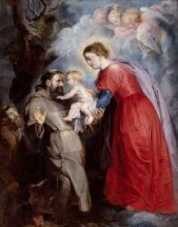 Saint François recevant l'Enfant Jésus des mains de la Vierge (Pierre Paul Rubens) - Muzeo.com