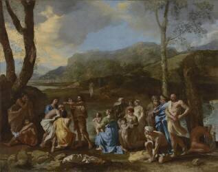 Saint Jean baptisant dans le Jourdain (Nicolas Poussin) - Muzeo.com